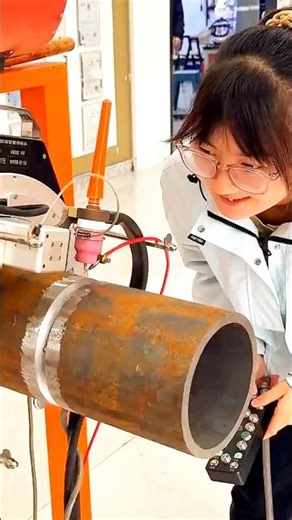 Gas Pipe Line Automated Welding Working Process. #laserwelding #orbital #kepuni