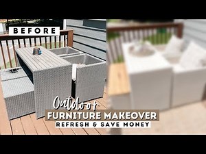 DIY Outdoor Furniture Makeover | How To Easily Fix Broken Weaving | Ashleigh Lauren