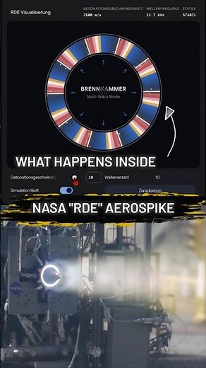 NASA RDE Aerospike Engine | Rotating Detonation Rocket #Shorts