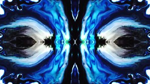 Abstract Colorful Paint Spread Mirror Reflection Fantasy