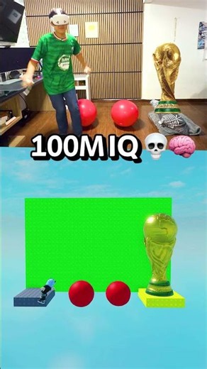 1 IQ vs 10M Reaching the CUP in the OBBY with VR!