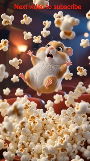 Tiny Hamster's Giant Popcorn Explosion! 🍿🐹 | Funny Cartoon #Shorts