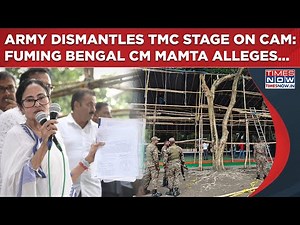 Army Dismantles TMC Stage In Kolkata On Cam: Bengal CM Mamata's Shocking Allegation| What Happened?