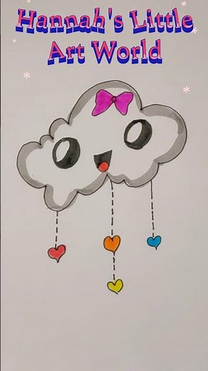 Cute Rain Cloud Drawing easy