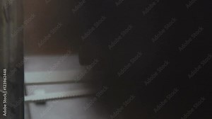 Process of working of machine on the window factory