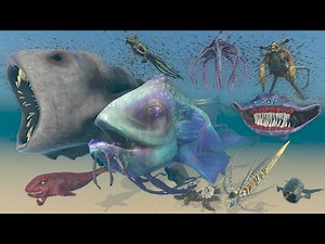 The Terrible Dogfish Vs Bloop Vs Sea Eater | 3D Sea Monster Size Animation Comparison