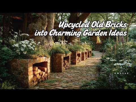 Upcycled Old Bricks into Charming Garden Ideas 🌿 | Rustic DIY Outdoor Decor
