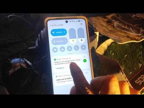 Battery is now charged to 90%. Power saving mode is turned off