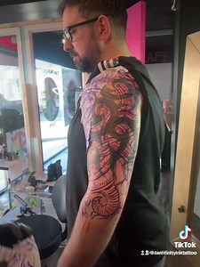 128K views · 4.3K reactions | Absolute insane cover up to do for Sam Coombes  my biggest cover yet  colosseum next on inner arm to cover there and also Raven on shoulder and chest  then a fresh lower arm for a full sleeve  | Twinfinity Ink Tattoo studio | Facebook