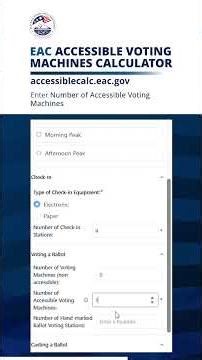 EAC Accessible Voting Machines Calculator