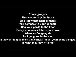 Tech N9ne - Come Gangsta - Lyrics