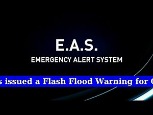 A 25 County Flash Flood Warning Emergency Alert