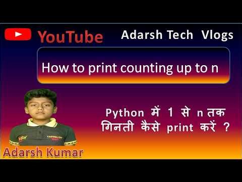 How to print counting from 1 to n in python