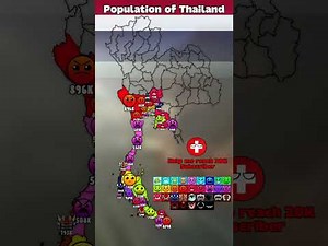 Population of Thailand [part 1-2] #thailand #population #world #map #geography #mapping