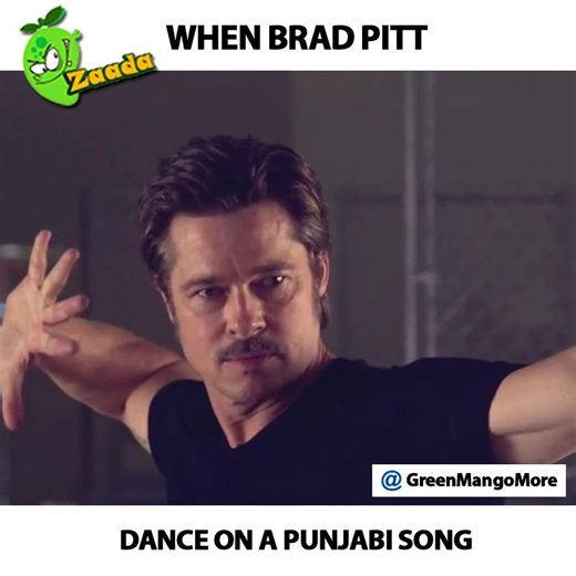 He got the moves :-D #AllBlack #BradPitt | Green Mango More