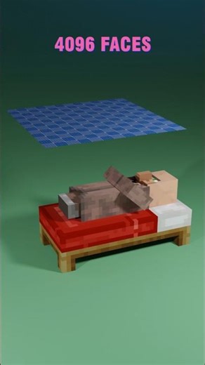 Minecraft Cloth Simulation Vs Villager #minecraft #clothing #blender