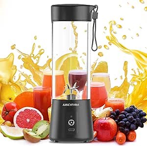 Portable Blender Juicer 4000mAh Personal High Speed Smoothie Blender USB Rechargeable Fruit Mixing Machine for Protein Shakes and Smoothies, Baby Food
