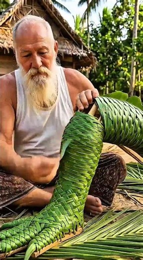 He Built a Giant Godzilla Out of LEAVES?! 🦖🍃