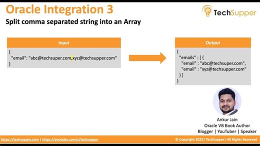 Split comma separated string into an Array | Oracle Integration | Ankur Jain