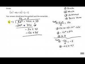 Polynomial long division: Problem type 1