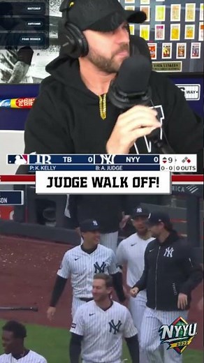 Aaron Judge Hits a Walk Off Home Run Yankees Defeat The Rays! #mlb