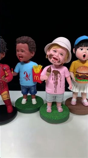 Cute Handmade Clay Bobbleheads Shaking Nonstop for Happiness #toys