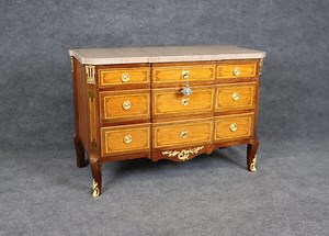 Antique Louis XV Style Marble Top Commode: Inlaid French Chest of Drawers - Etsy Canada