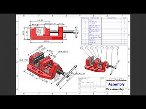 Manual vice assembly in solidworks | Solidworks assembly tutorial