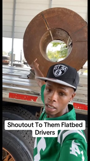 Twoo Hott on Instagram: "Gotta salute the flatbed drivers, cus yall really be working for real. I did a flatbed load in da rain and hot sun, I knew I had to retired early. “Truck’N n Thugg’N Too” droppin up his summer. #fyp #trucker #truckerlife"