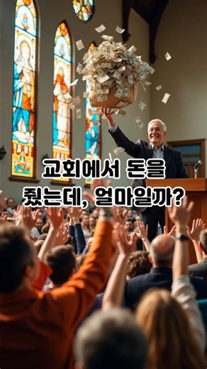 교회에서 돈을 줬는데, 얼마일까? 몇원? 🚩 #퀴즈 #shorts
