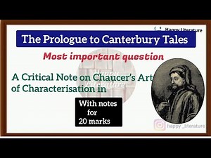 The Prologue to Canterbury Tales, The Chaucer's art of Characterization‪@HappyLiterature‬