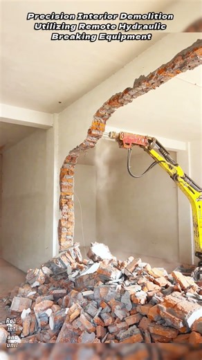 Precision Interior Demolition Utilizing Remote Hydraulic Breaking Equipment