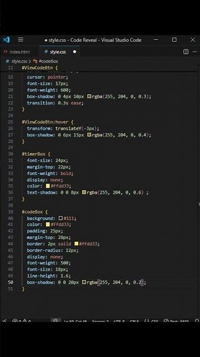 🔥 Build a Code Reveal Timer in 30 Seconds (HTML CSS JS) #html#css#javascript#webdevelopment