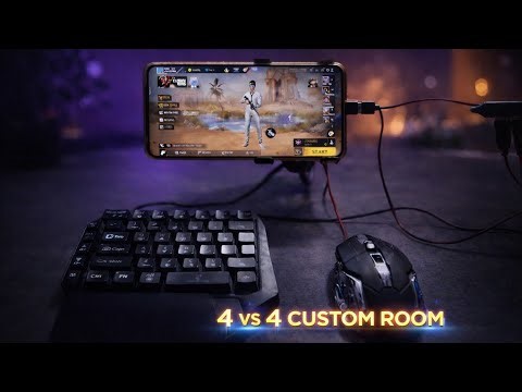 Free Fire Live Costem Room 4vs4 🥰 || Keyboard & Mouse Aur Mobile 📲🖱️⌨️ | #shortsfeed #freefire