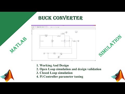 Open Loop and Closed Loop Simulation of BUCK Converter in MATLAB.