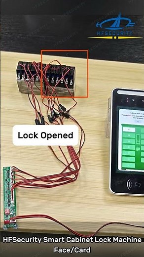 HFSECURITY intelligent Locker Lock Demo | Facial Recognition & Card Access