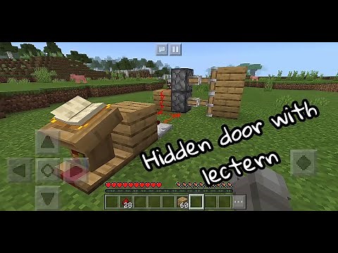 How to make a hidden door with lectern in minecraft.