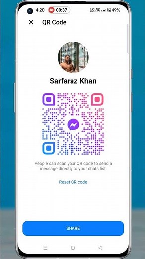 How to Use QR Code on Facebook Messenger #shorts