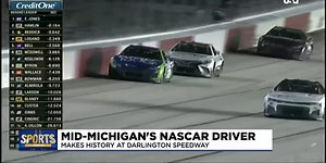 Mid-Michigan NASCAR driver makes history at Darlington Raceway