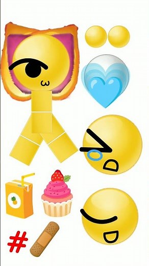 make a emoji cat baby paper doll