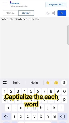 How to print the captialize the each word in java @CodingWithDhiruBhai #java