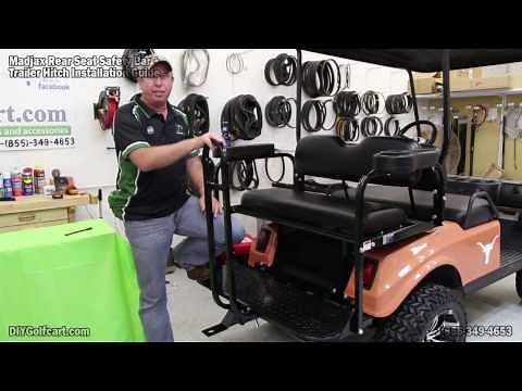 Trailer Hitch and Safety Grab Bar for Golf Cart Rear Seat | How to Install