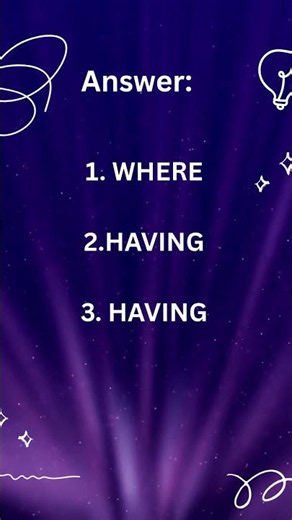 SQL Quiz-27 | WHERE Vs HAVING | SQL Quiz Short