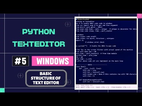 Coding Basic Structure of CLI Based TextEditor #cli #coding #python #pythonforbegineers #pythonproj