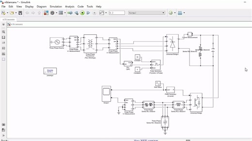 【matlab仿真】AC/DC/AC变电（PWM控制）