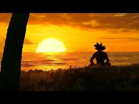 goku watching sunset dragon ball 4k live wallpaper