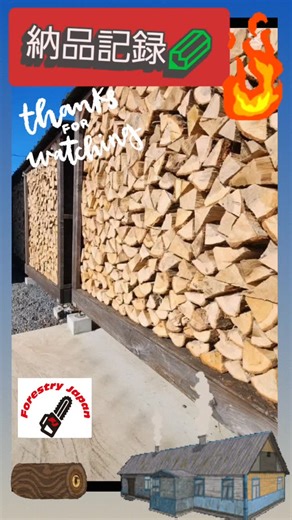Forestry Japan | ✨ 最近の 薪納品記録です！ 薪棚まで 1本、1本 納品いたします！ #伐採#間伐#除草#キャンプ#暖炉 | Instagram