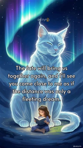22K views · 1.8K reactions | Fate will lead us back to the same path, and I’ll see you draw near to me as if our separation was nothing but a fleeting moment in a distant dream. #MyCatIsFamily #cat #ai #kitten #catlover #cute #kitty #fun #funny | Catzymix | Facebook