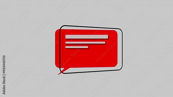 Notification icon concept. SMS notification bar icon on white color background. mz_799 Stock Video