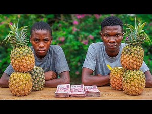 WHO CAN FINISH 3 PINEAPPLES THE FASTEST? 😱⏱️